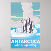 Antarctica Vintage Reiseplakat Poster (Vorne)