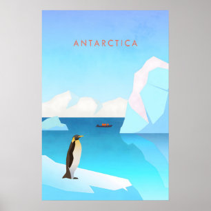 Antarktika Minimal Reiseplakat Poster