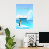 Antarktika Minimal Reiseplakat Poster (Heimbüro)