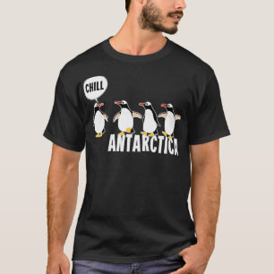 Antarktika mit Pinguinfamilie T-Shirt