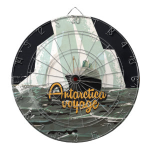 Antarktika Vintage-Reiseposter Dartscheibe