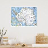 " Antarktis: 1963 Detaillierte Karte ... Poster (Küche)