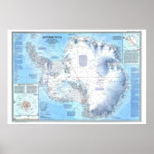 " Antarktis: 1987 Detaillierte Karte ... Poster (Vorne)