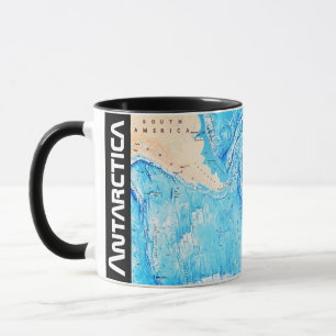 " Antarktis: 2022/heute- Meeresboden Relief Karte Tasse