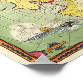 Antarktis - 2. Byrd Expedition Anqitue Karte 1934 Poster (Ecke)