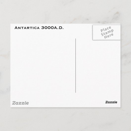 Antarktis 3000AD Postkarte (Rückseite)