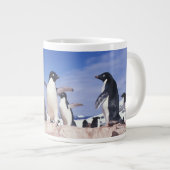 Antarktis, Adelie Penguin Pygoscelis Jumbo-Tasse (Vorderseite Rechts)