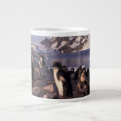 Antarktis, Adelie-Pinguin-Küken Jumbo-Tasse (Vorderseite)