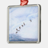 Antarktis, Antarktis-Halbinsel. Chinstrap Silbernes Ornament (Links)