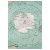 Antarktis Antike Karte Klemmbrett (Rückseite)