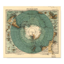 Antarktis Antiker Atlas Karte von 1912