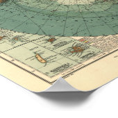Antarktis Antiker Atlas Karte von 1912 Poster (Ecke)