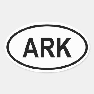 Antarktis "ARK" Ovaler Aufkleber
