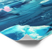 Antarktis Aurora Borealis Panoramaposter Poster (Ecke)