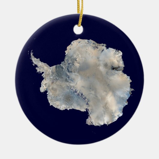 Antarktis (Blaue Marmorbildgebung der NASA) Keramik Ornament (Vorne)