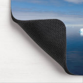 Antarktis blaues Foto mit Monogramm und Name Mousepad (Ecke)