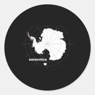 Antarktis, Breite und Länge Runder Aufkleber