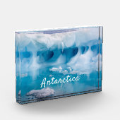 Antarktis-Eisberg-Foto mit Text Fotoblock (Links)