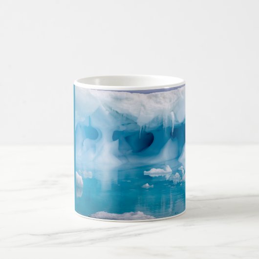 Antarktis-Eisberg-Foto mit Text Kaffeetasse (Mittel)