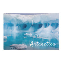 Antarktis-Eisberg-Foto mit Text