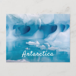 Antarktis-Eisberg-Foto mit Text Postkarte