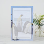 Antarktis, Emporer-Pinguine Briefpapier (Stehend Vorderseite)