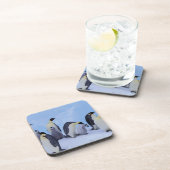 Antarktis, Emporer-Pinguine Getränkeuntersetzer (Rechte Seite)