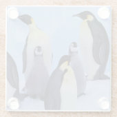 Antarktis, Emporer-Pinguine Glasuntersetzer (Rückseite)