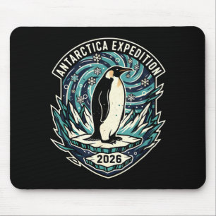 Antarktis-Expedition 2026 Retro-Souvenir-Pinguin  Mousepad