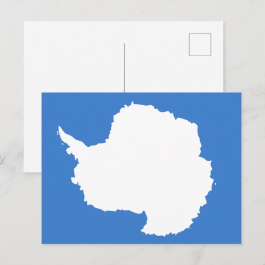 Antarktis-Flagge Postkarte (Vorne/Hinten)