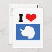 Antarktis-Flagge Postkarte (Vorne/Hinten)