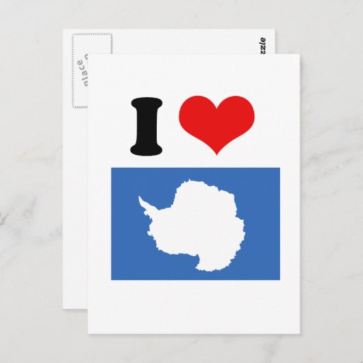 Antarktis-Flagge Postkarte (Vorne/Hinten)