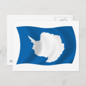 Antarktis-Flagge Postkarte (Vorne/Hinten)