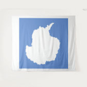Antarktis-Flaggenemblem Wandteppich (Vorderseite (Horizontal))
