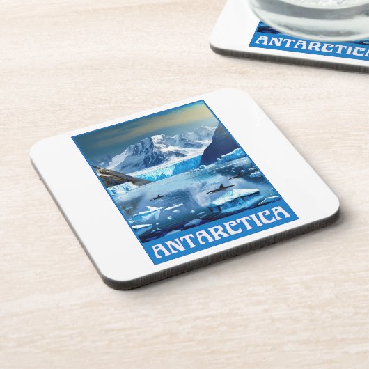 Antarktis Getränkeuntersetzer (Linke Seite)