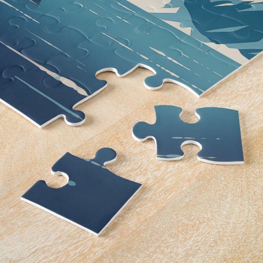 Antarktis Iceberg und Retro Travel Poster Puzzle (Seite)