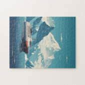 Antarktis Iceberg und Retro Travel Poster Puzzle (Horizontal)