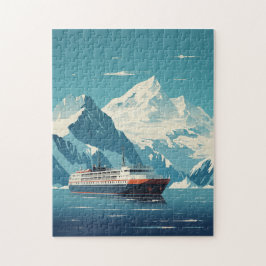 Antarktis Iceberg und Retro Travel Poster Puzzle