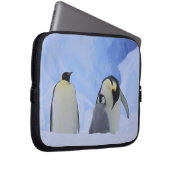 Antarktis. Kaiserpinguine und Küken Laptopschutzhülle (Vorne Rechts)