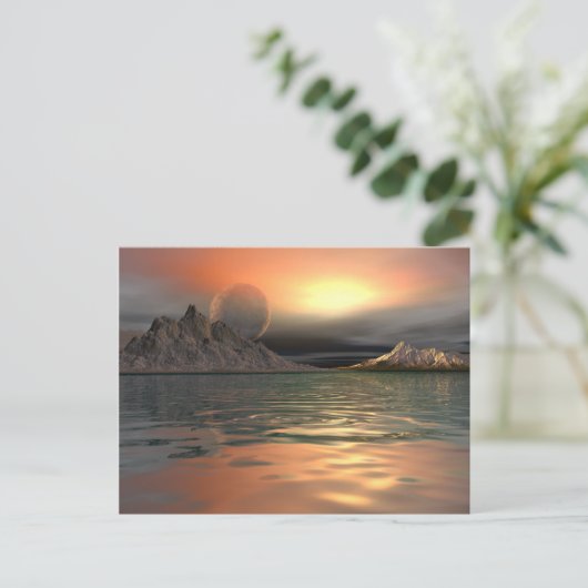 Antarktis Moon Postkarte (Stehend Vorderseite)