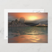 Antarktis Moon Postkarte (Vorne/Hinten)