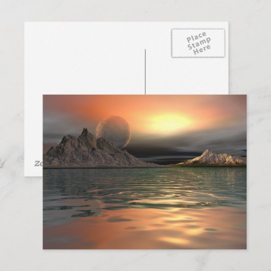 Antarktis Moon Postkarte (Vorne/Hinten)