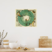 Antarktis PanoramakarteAntarktis Poster (Küche)