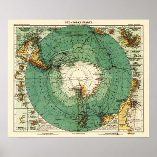 Antarktis PanoramakarteAntarktis Poster (Vorne)