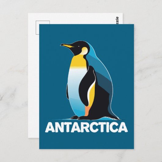 Antarktis Penguin Postkarte (Vorne/Hinten)