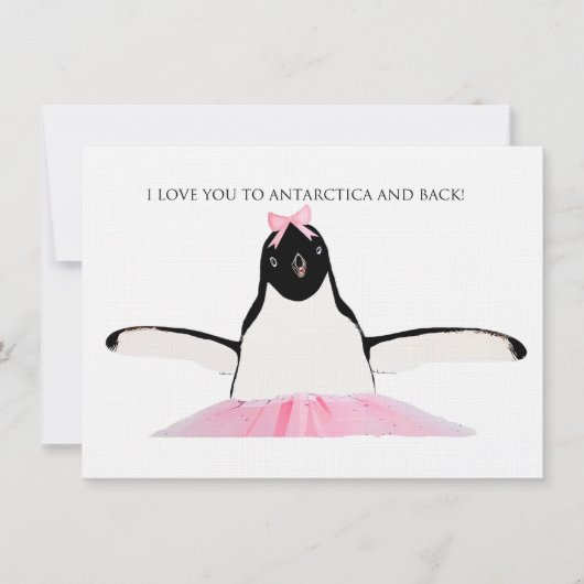 Antarktis Personalisiert Stationerie Dankeskarte (Vorderseite)