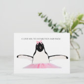 Antarktis Personalisiert Stationerie Dankeskarte (Stehend Vorderseite)