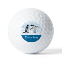 Antarktis Pinguin auf Eis personalisierter Text