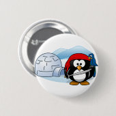 Antarktis Pitate Penguin Button (Vorne & Hinten)