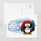Antarktis Pitate Penguin Postkarte (Vorne/Hinten)